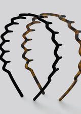 Zig Zag Headband 2pc - Black & Tort