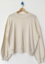 Pointelle Crew Sweatshirt