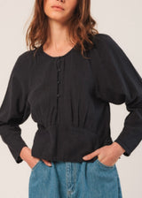 Placket Front Blouse
