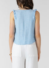Pintuck Ruffle Tank