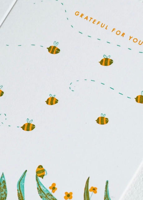 Grateful Bees | Letterpress Card