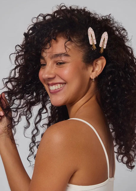 Recycled Plastic Creaseless Clips 4pc Set- Cherry Print