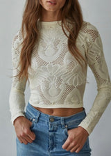 Emily Jacquard Fishnet Layering Top