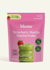 Superfood Latte Powder, Strawberry Matcha with Collagen