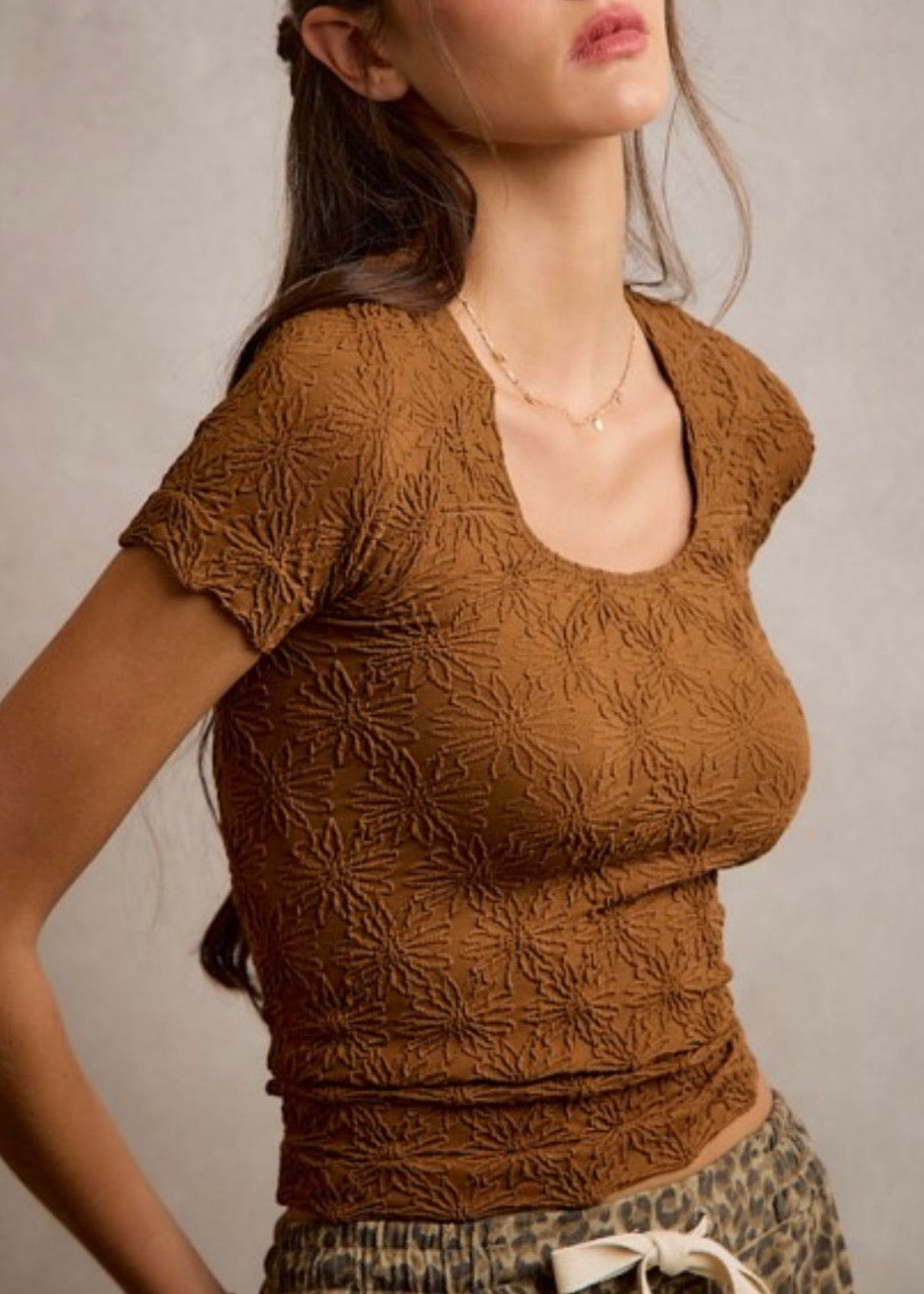 Phoebe Floral Textured Top