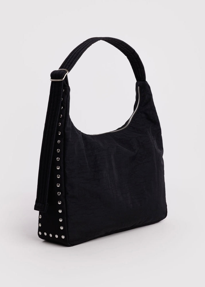 Nylon Shoulder Bag - Studs