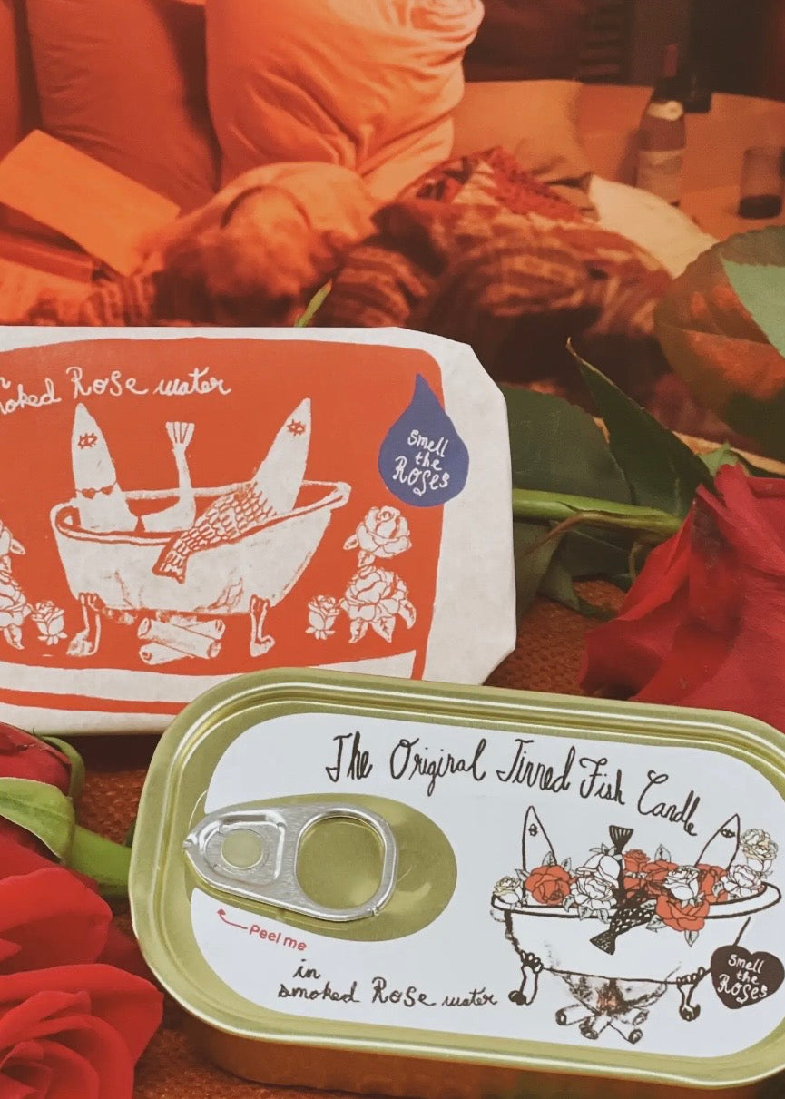 Tinned Fish Candle Smoked Rose Candle