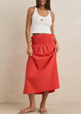 Alana Tie Side Maxi Skirt