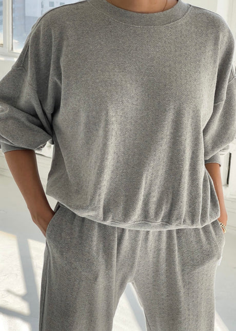 *pre-order Pointelle Crew Sweatshirt