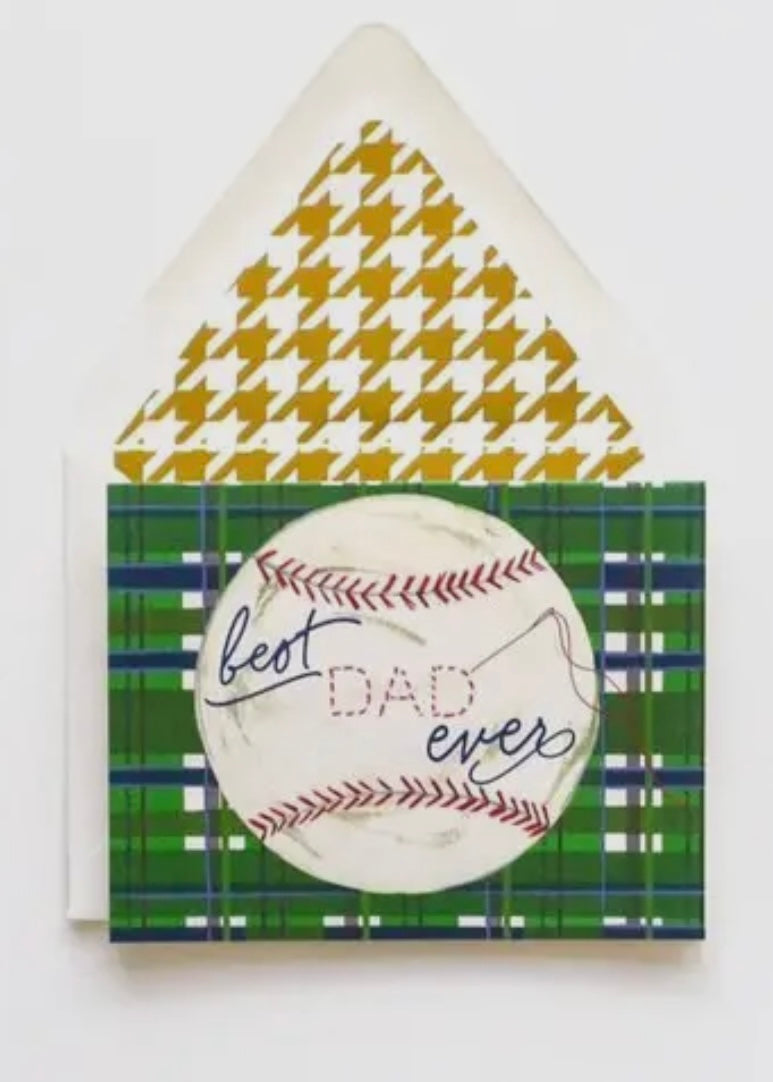 Best Dad Ever Baseball Fathers Day Card