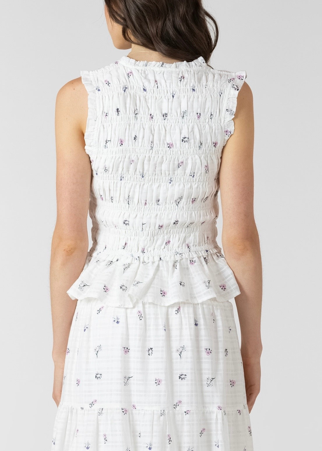 Dainty Rose Tie Front Top