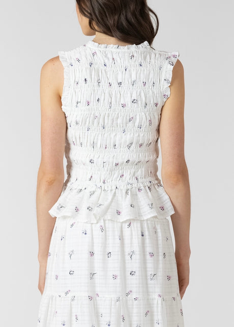 Dainty Rose Tie Front Top