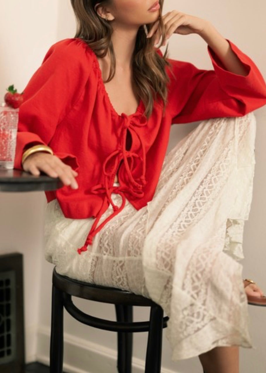 Fiona Tie Front Top