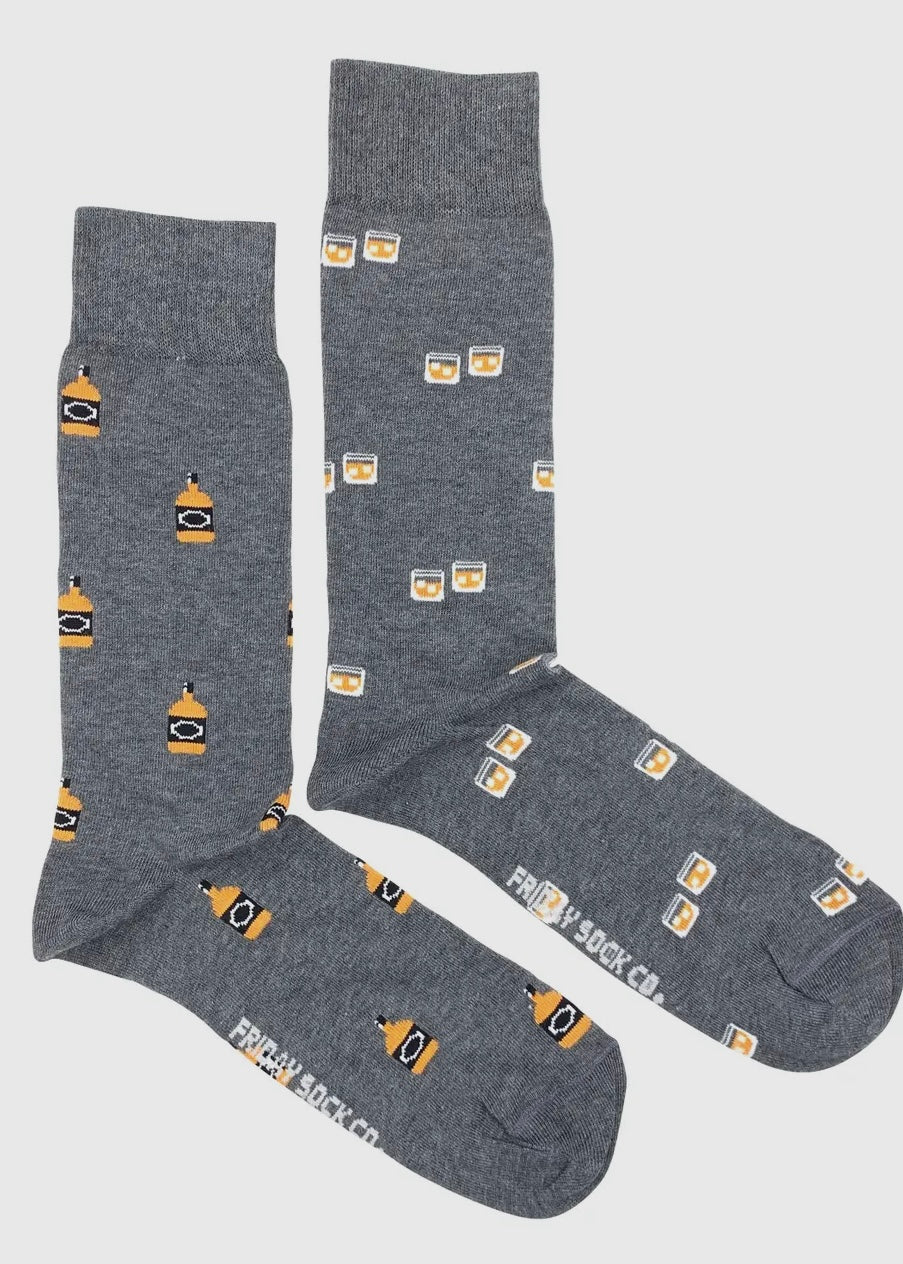 Whiskey & Glass Socks