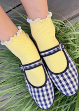 The Petite Ruffled Modal Sock