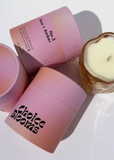 No. 3 Moss + Amber Candle