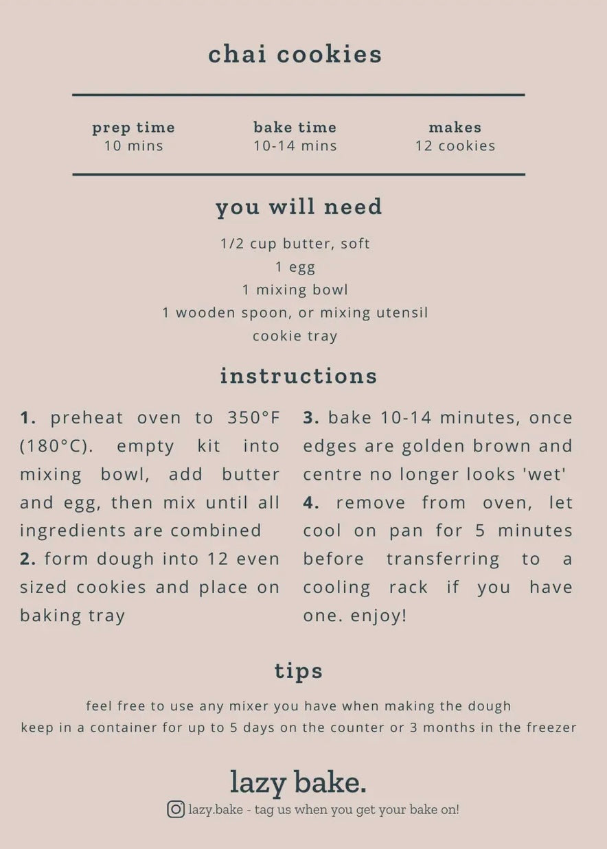 Chai Cookies