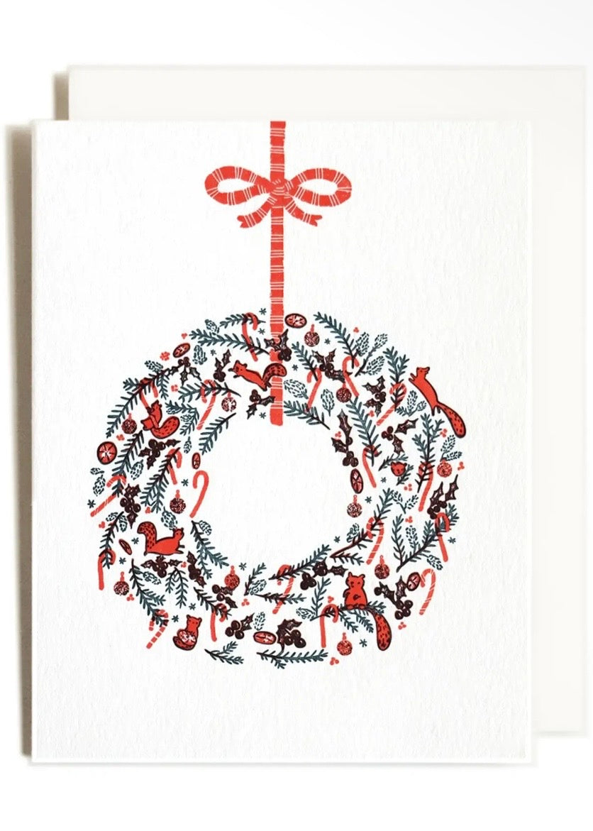 Wreath | Holiday | Letterpress Card