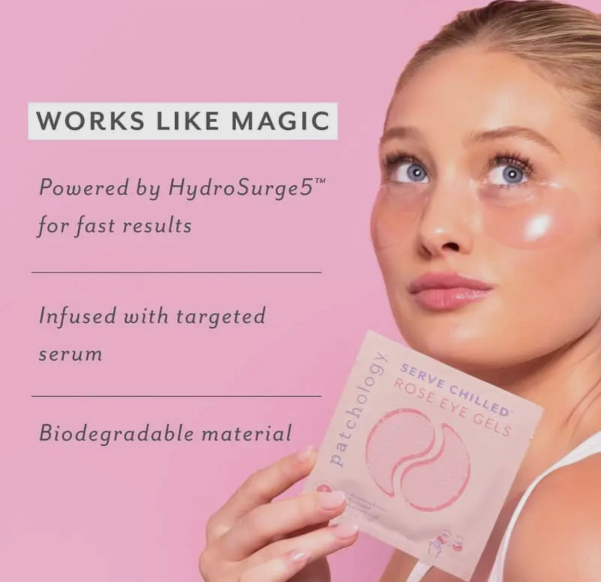 Under Eye Serve Chilled Rosé Hydrating Eye Mask Gels