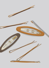 Metal Cloud Pins & Snap Clips 8pc Set