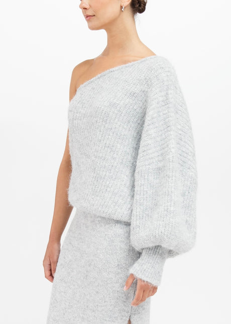 The Victoria One Shoulder Knit Sweater