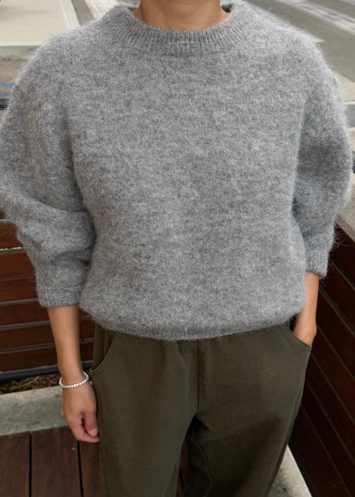 Elio Crew Neck Alpaca Sweater