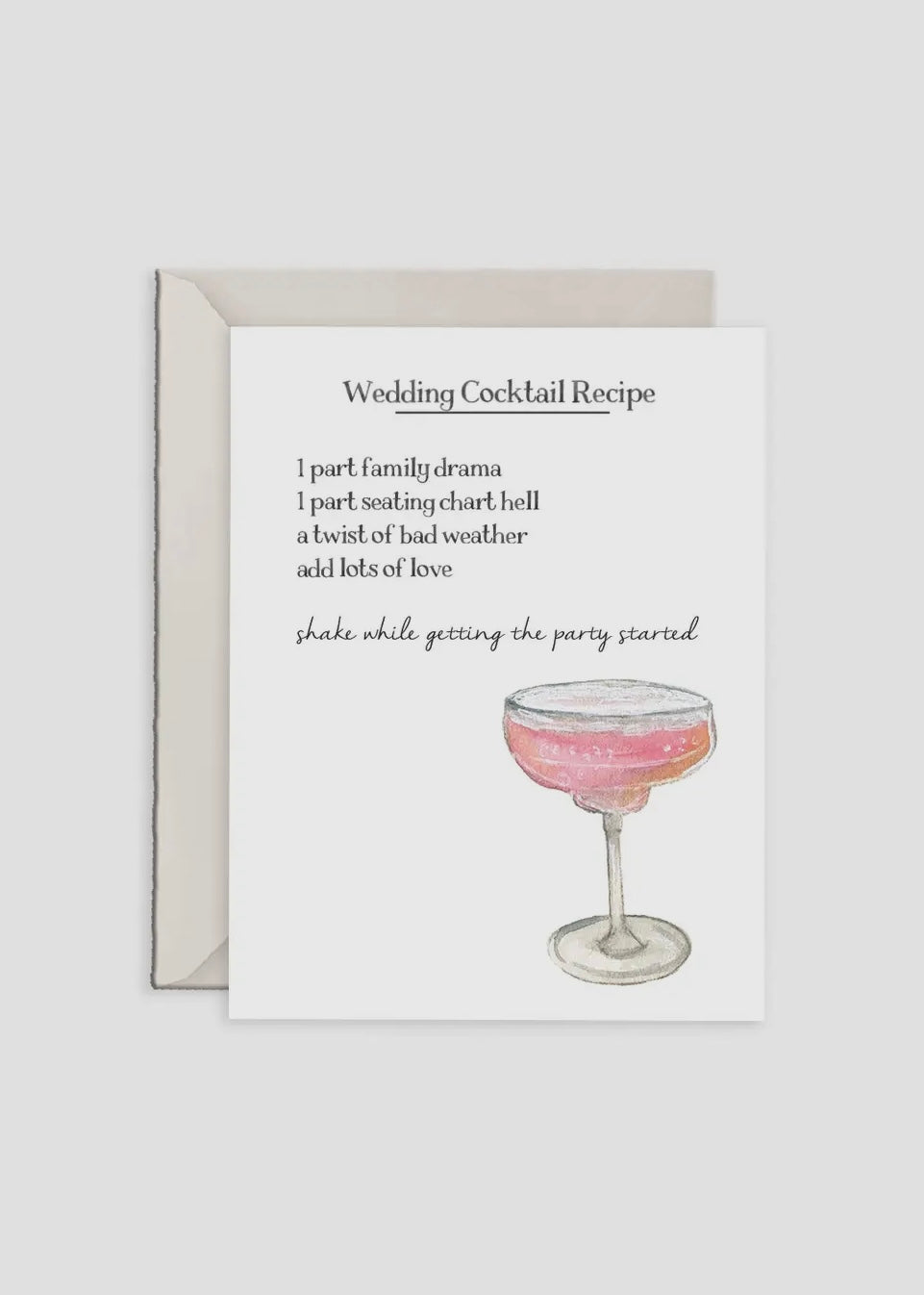 Wedding Cocktail Card