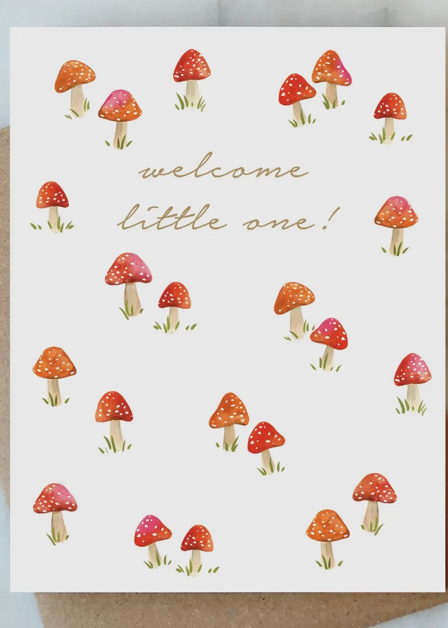 Little Mushroom Baby Card