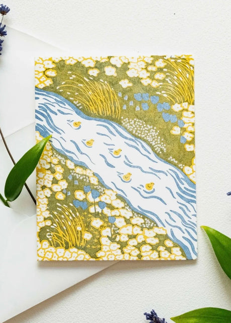Ducks Stream | Blank | Letterpress Card