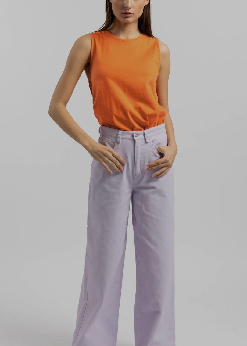 Slub Jersey Sleeveless Top