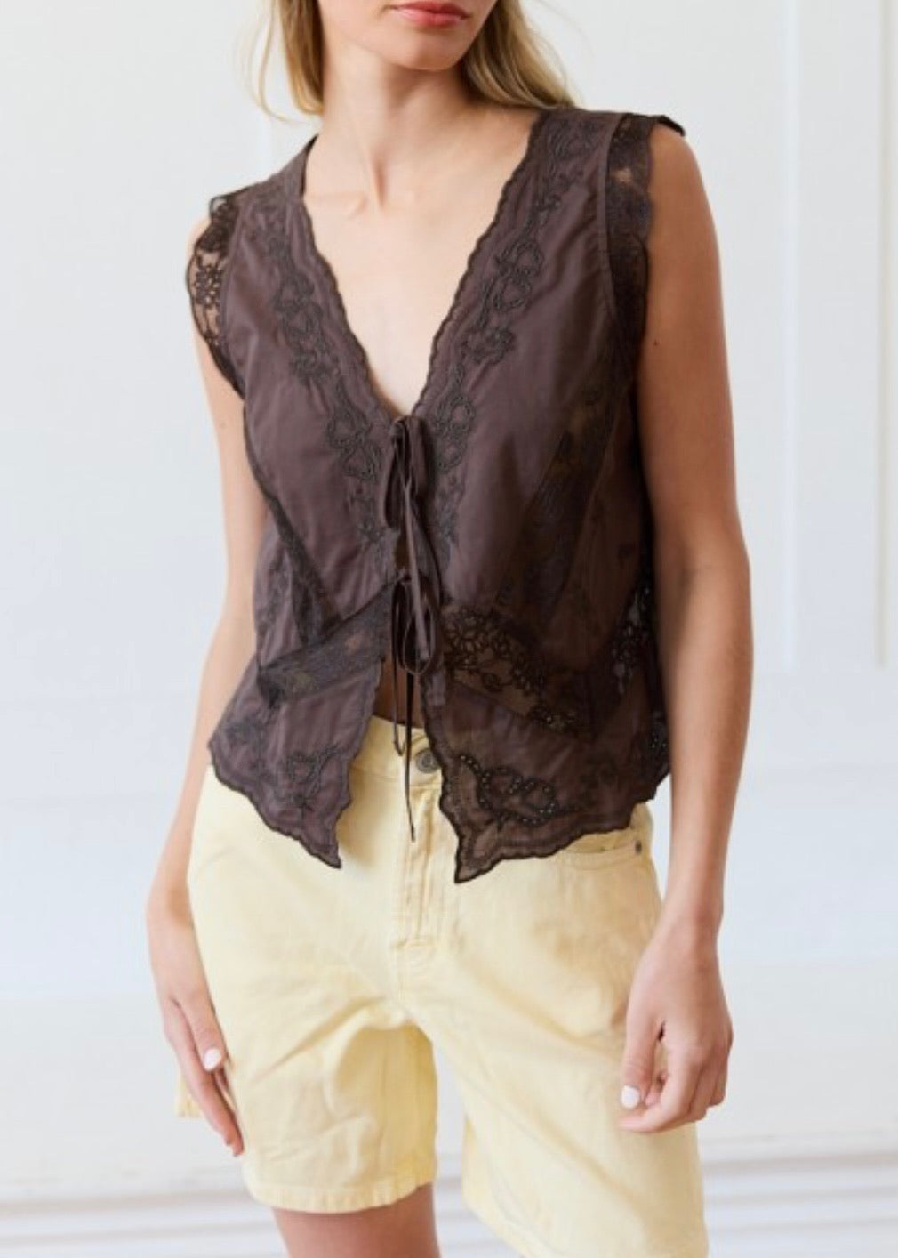 Julianne Lace Tie Top