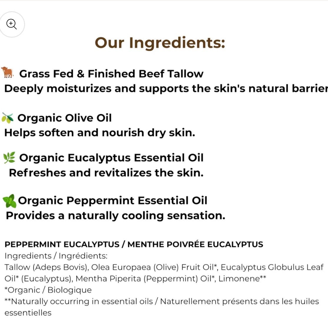 Peppermint Eucalyptus Whipped Tallow Balm