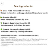 Peppermint Eucalyptus Whipped Tallow Balm