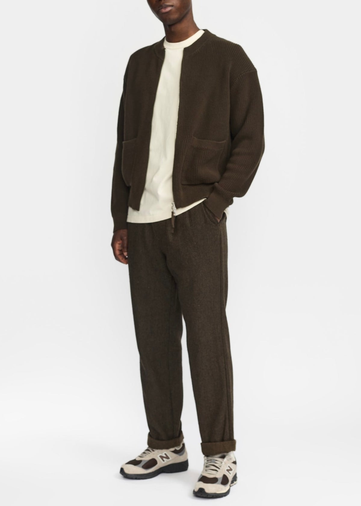 Zipped Knit Cardigan
