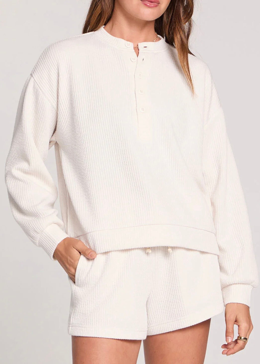 Long Sleeve Ecru Pullover