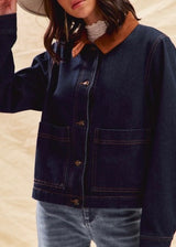Denim Cropped Barn Jacket