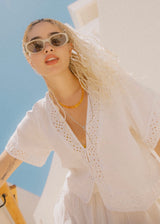 Seaside Eyelet Top