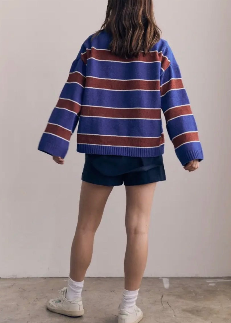 Classic Contrast Striped Sweater