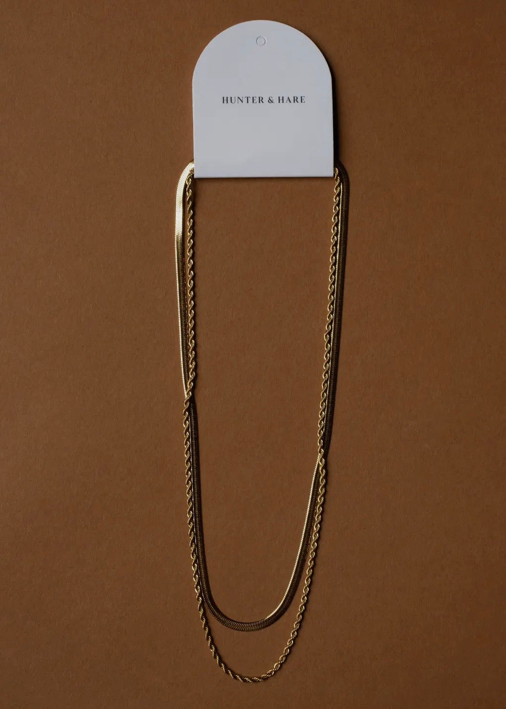 Sandra Dual Rope and Snake Chain Necklace