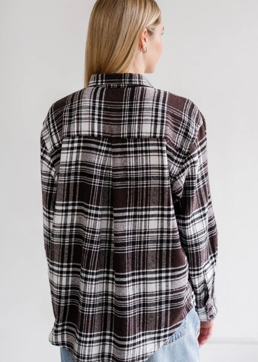 Oversized Plaid Button Up
