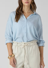 Relaxed Blue Stripe Shirt