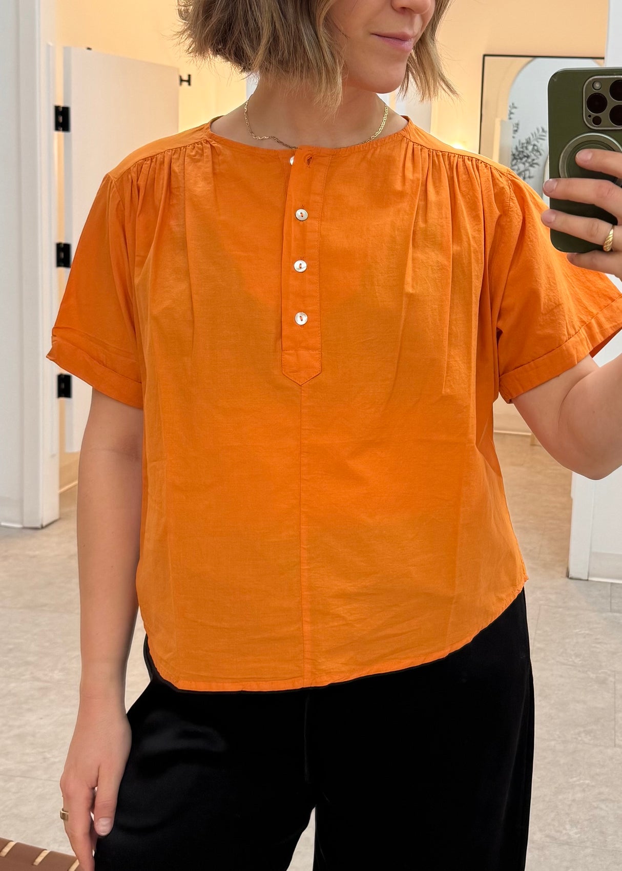 Button Front Blouse