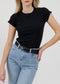 Ribbed Cap Sleeve