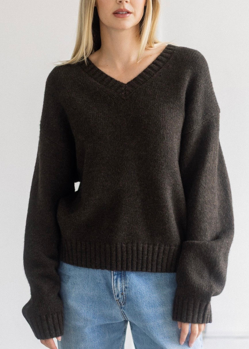 Knit V-Neck Sweater