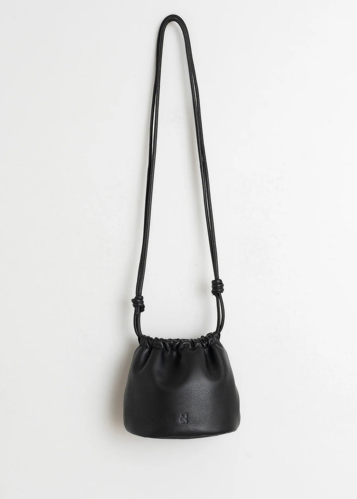 Gathered Leather Tote Bag