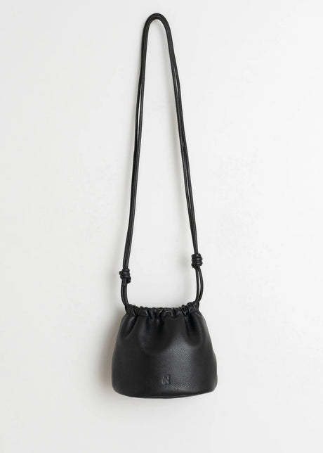 Gathered Leather Tote Bag