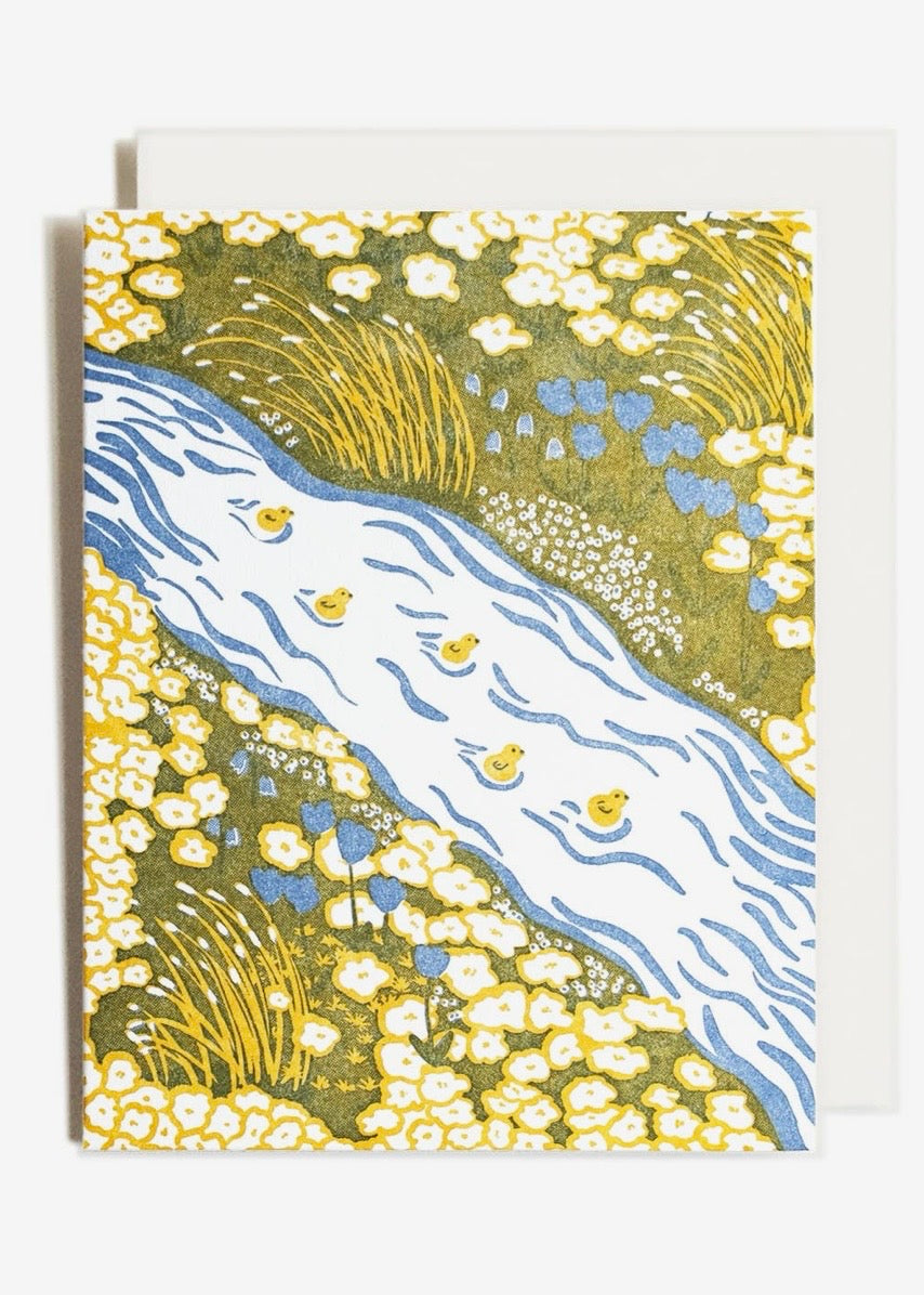 Ducks Stream | Blank | Letterpress Card
