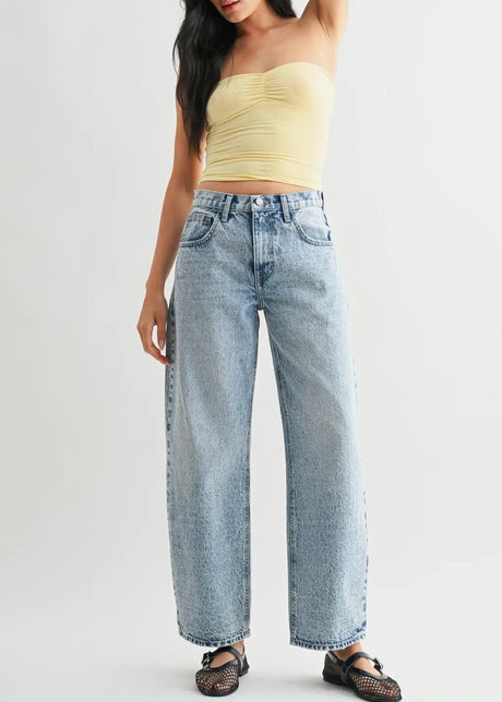 Light Wash Barrel Jean