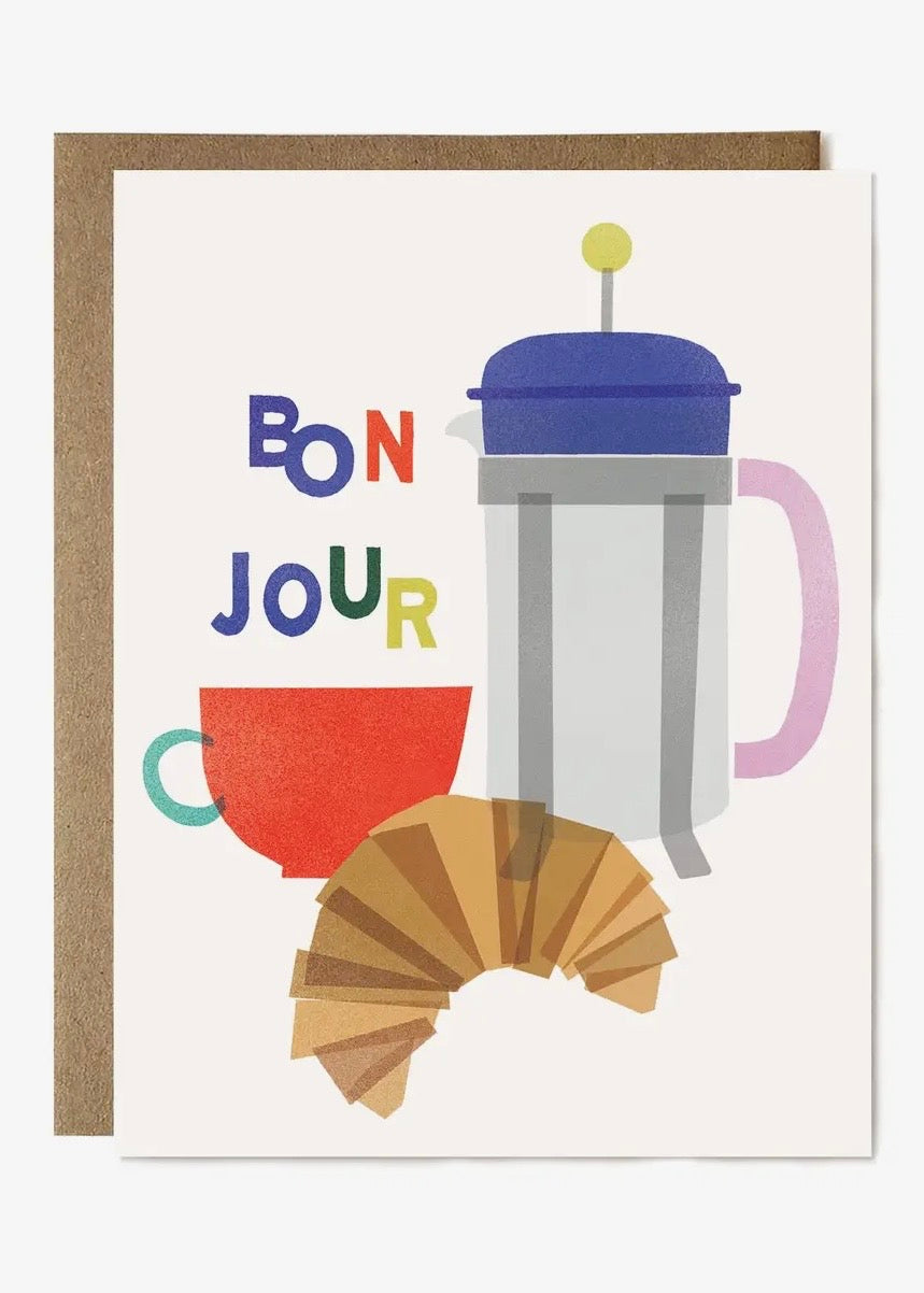 Bonjour French Breakfast Card