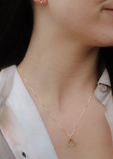 Wishbone Necklace in 10k Solid Gold